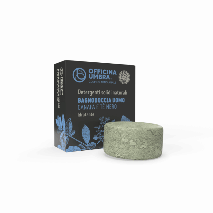 Bagnodoccia solido biologico Uomo - Canapa e Te Nero